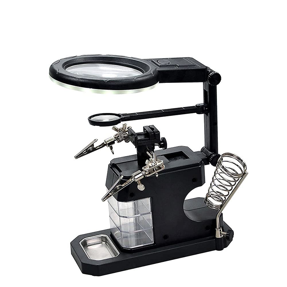 Multifunctional Soldering Helping Hand Station with Magnifier